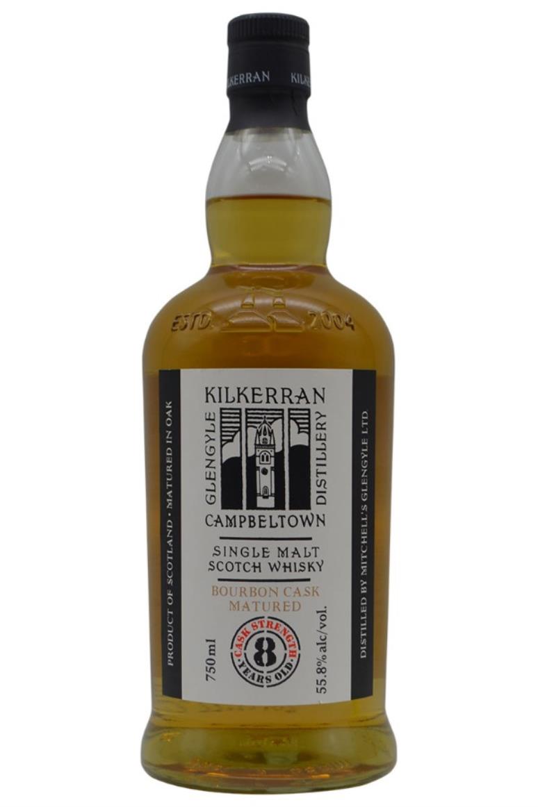 Glengyle Distillery Kilkerran Bourbon Cask Matured 8 Year Old Single Malt Scotch Whisky 2023