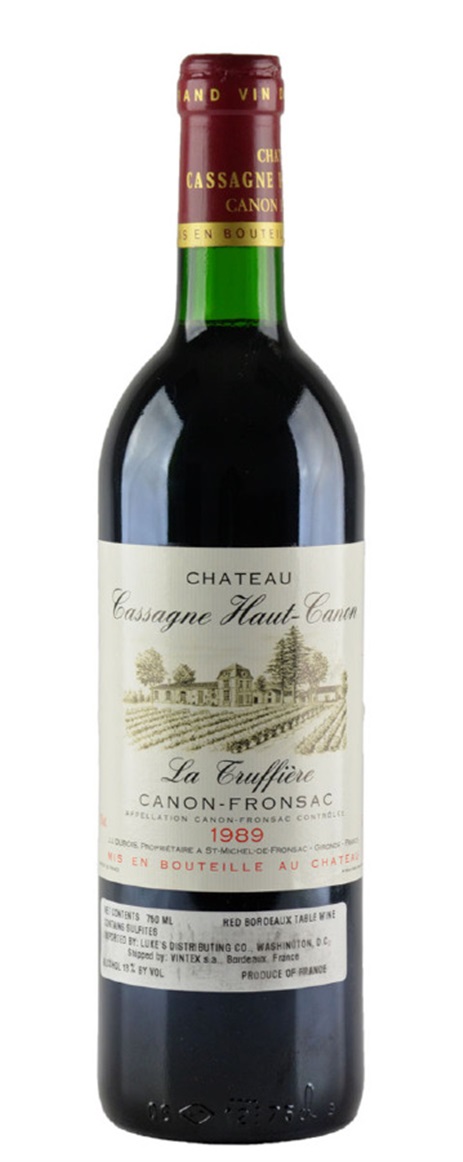 1989 Cassagne-Haut-Canon-la-Truffiere Bordeaux Blend