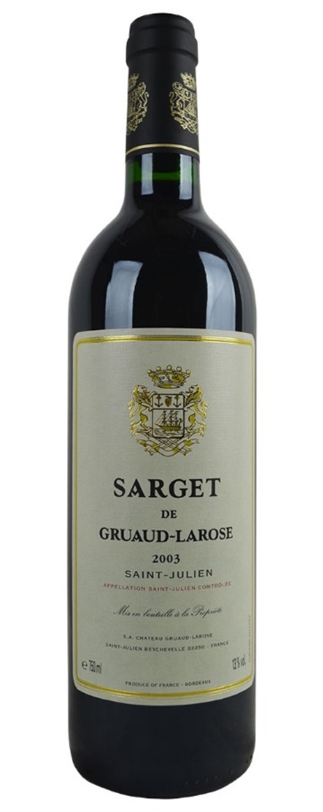 2003 Sarget de Gruaud Larose Bordeaux Blend