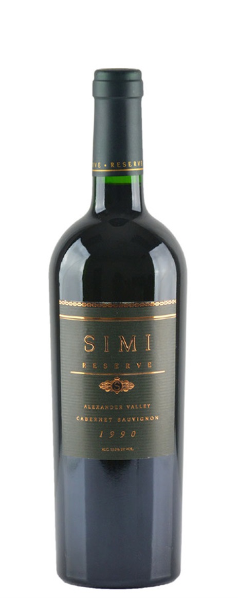1990 Simi Winery Cabernet Sauvignon Reserve