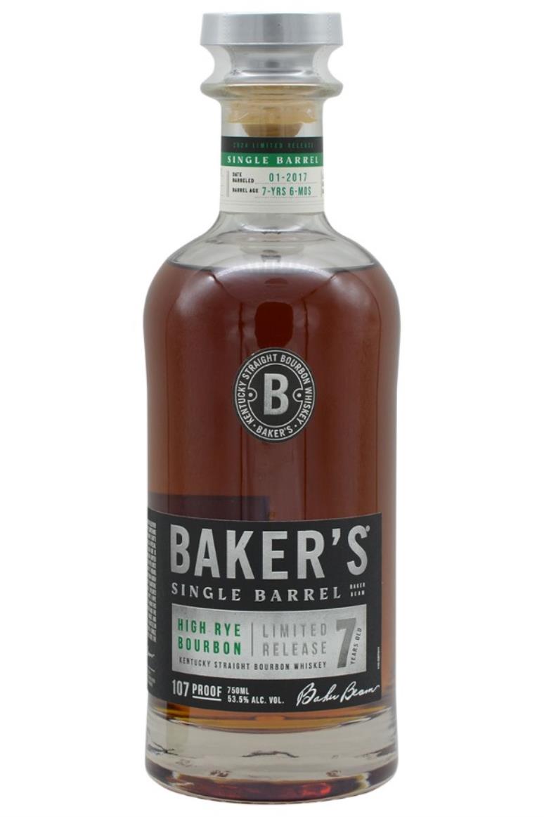 Baker's Single Barrel High Rye 7 Year Kentucky Straight Bourbon Whiskey