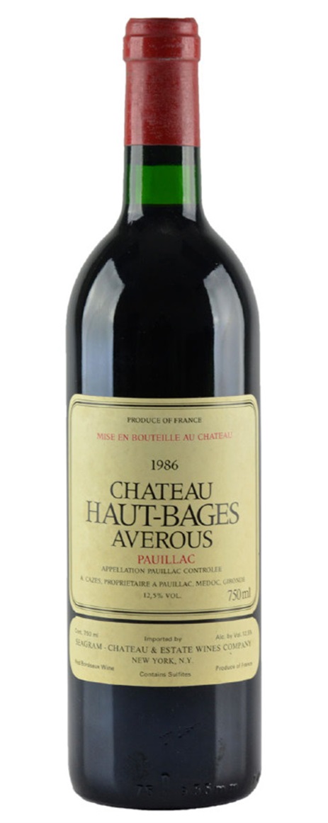 1986 Haut Bages Averous Bordeaux Blend