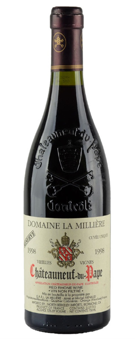 1998 Domaine La Milliere Chateauneuf du Pape Vieilles Vignes