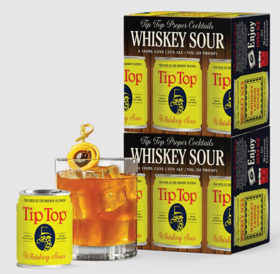 Tip Top Whiskey Sour Cocktail 100ml Can