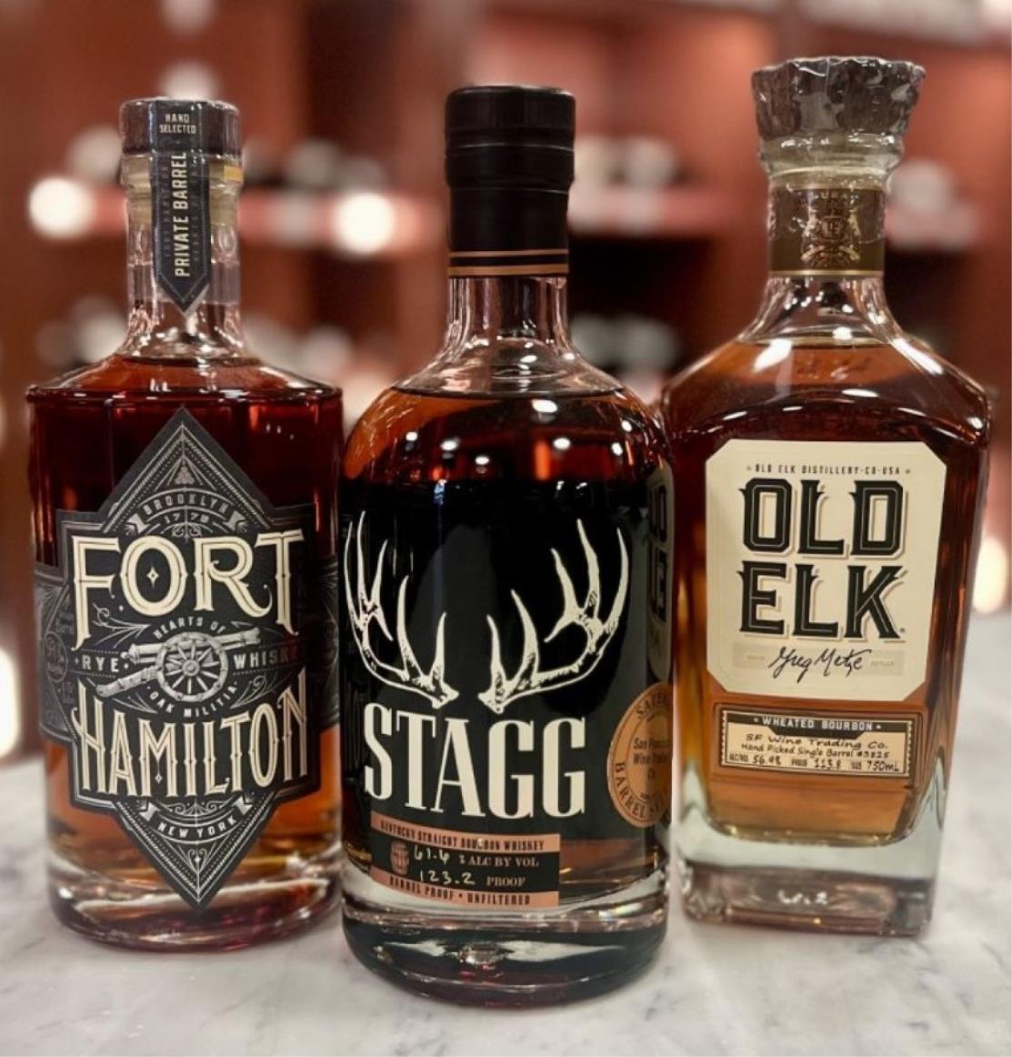 SFWTC Bundle SFWTC Private Barrel 3-Bottle Bundle - STAGG [Jr.], Old Elk Wheated Bourbon, Fort Hamilton Rye [3 x 750ml Bottles]