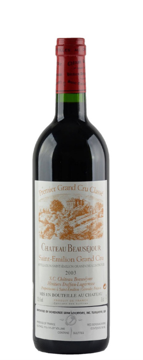 2003 Beausejour (Duffau Lagarrosse) Bordeaux Blend
