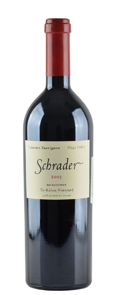 2003 Schrader Cellars Cabernet Sauvignon Beckstoffer To Kalon Vineyard