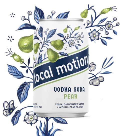 Local Motion Pear Vodka Soda - 4pk Cans