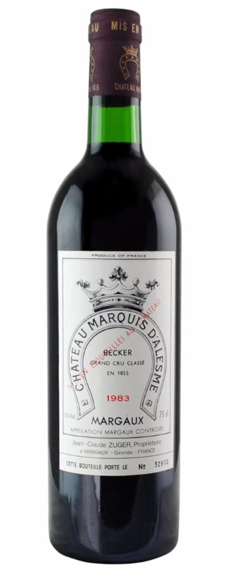 1983 Marquis d'Alesme Becker Bordeaux Blend