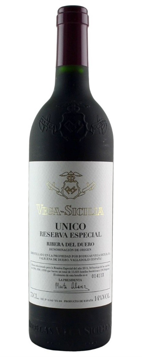 NV Vega Sicilia 2015 Release Unico Reserva Especial