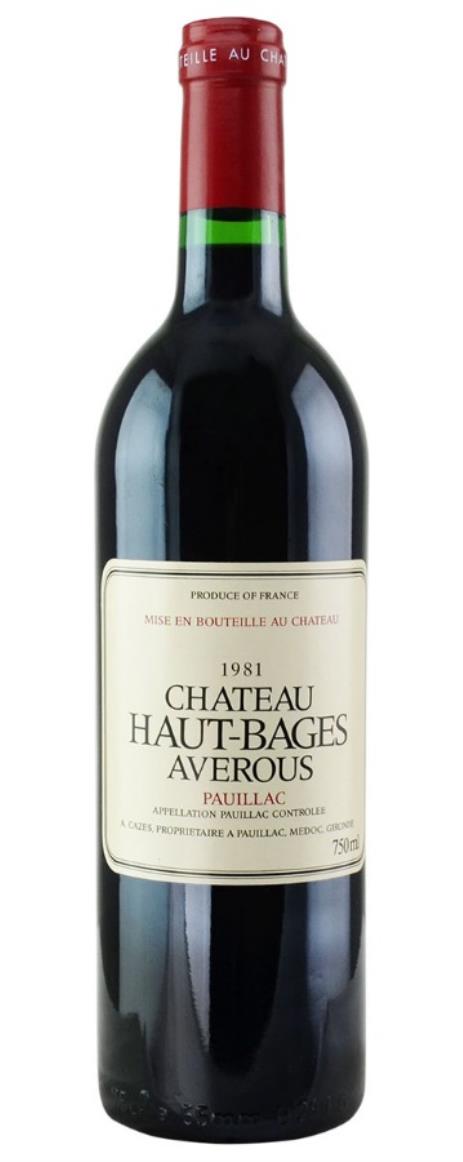 1981 Haut Bages Averous Bordeaux Blend