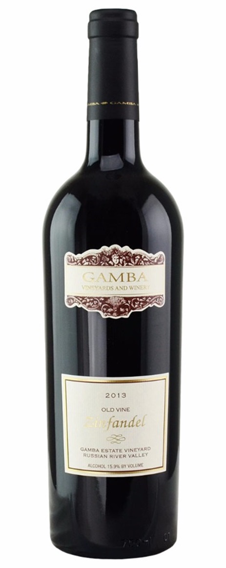 2013 Gamba Zinfandel Old Vine Gamba Estate Vineyard