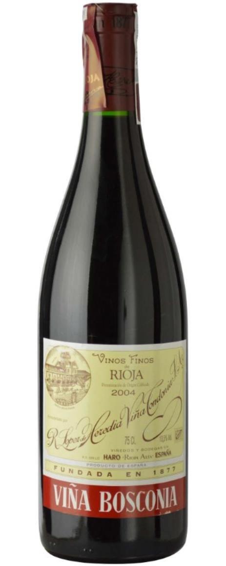 2004 Lopez De Heredia Rioja Vina Bosconia Reserva