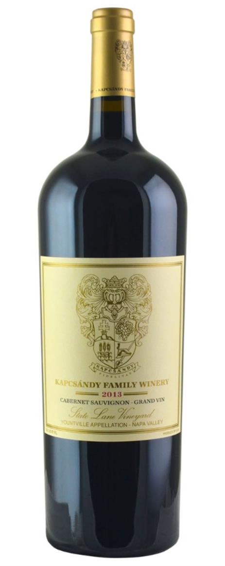 2013 Kapcsandy Family Winery Cabernet Sauvignon Grand Vin  State Lane Vineyard