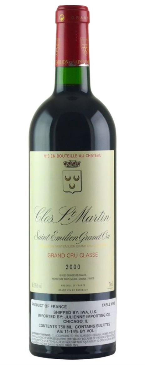 2000 Clos St Martin Bordeaux Blend