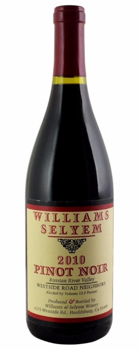 2010 Williams Selyem Pinot Noir Westside Road Neighbors