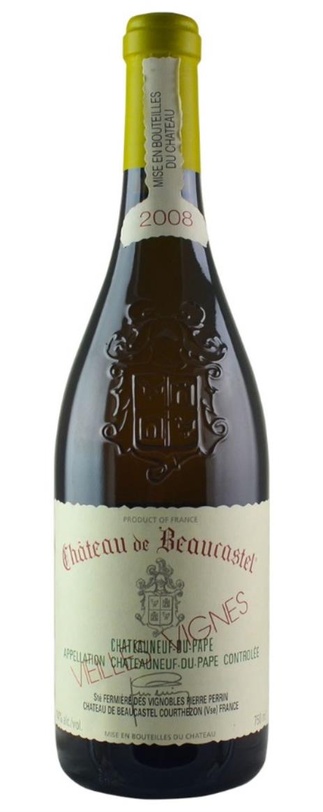 2008 Chateau de Beaucastel Chateauneuf du Pape Blanc Roussanne Vieilles Vignes