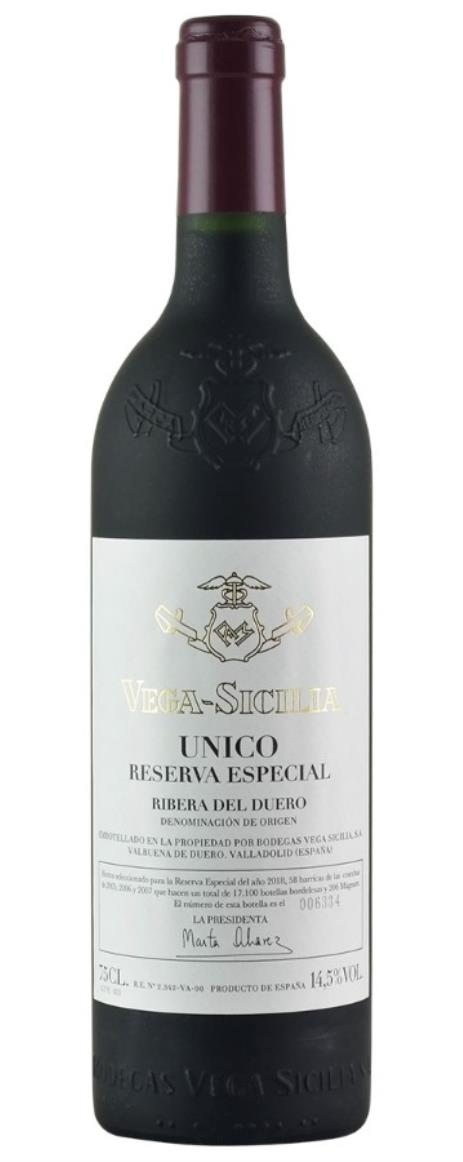 NV Vega Sicilia 2018 Release Unico Reserva Especial