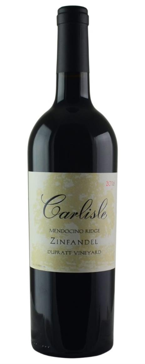 2016 Carlisle Winery Zinfandel DuPratt Vineyard