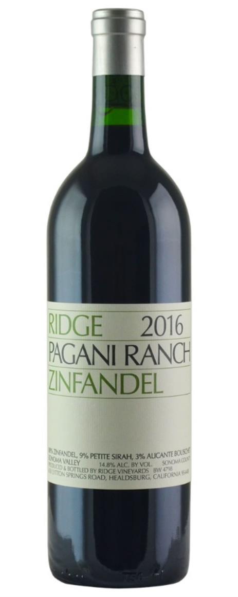 2016 Ridge Zinfandel Pagani Ranch