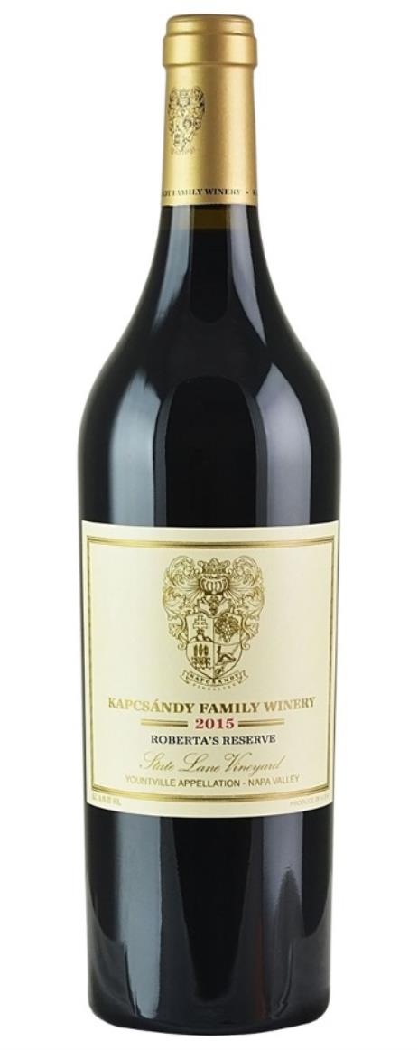 2015 Kapcsandy Family Winery Roberta's Reserve State Lane Vineyard
