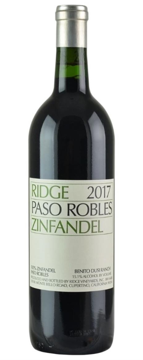 2017 Ridge Zinfandel Paso Robles