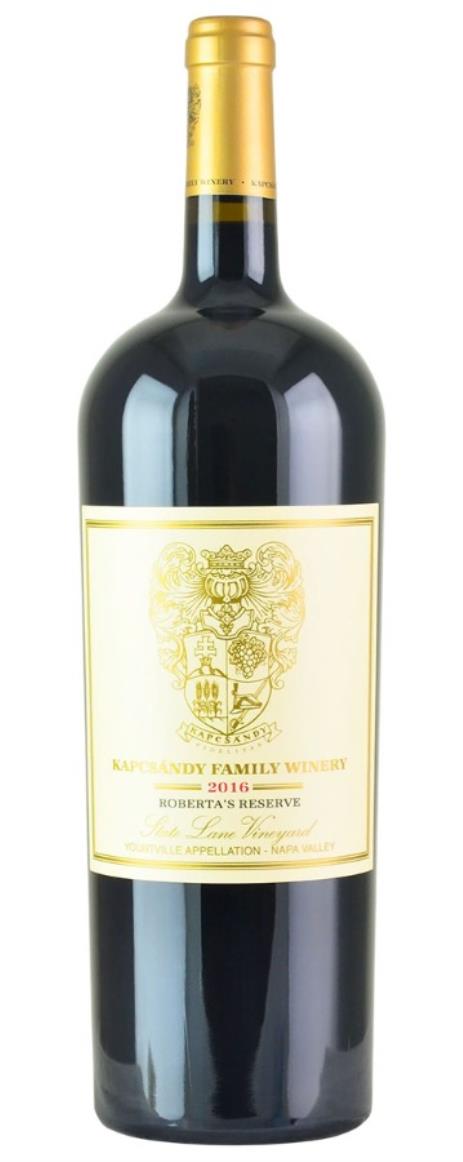 2016 Kapcsandy Family Winery Roberta's Reserve State Lane Vineyard