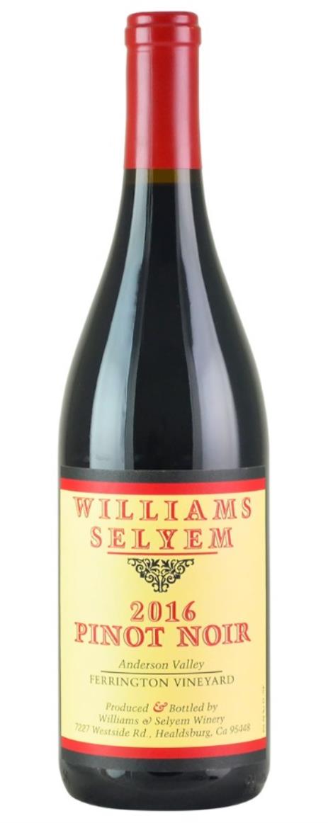 2016 Williams Selyem Pinot Noir Ferrington Vineyard