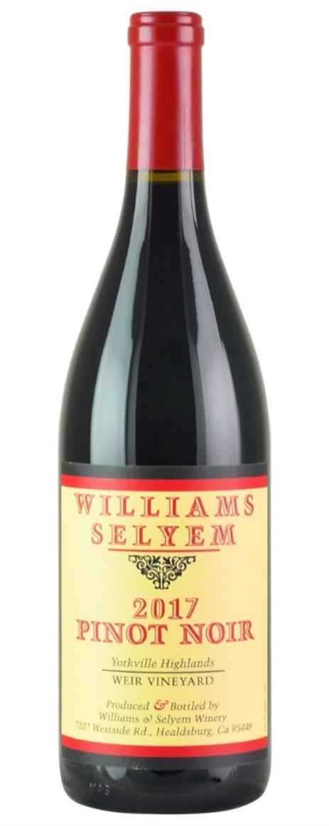 2017 Williams Selyem Pinot Noir Weir Vineyard