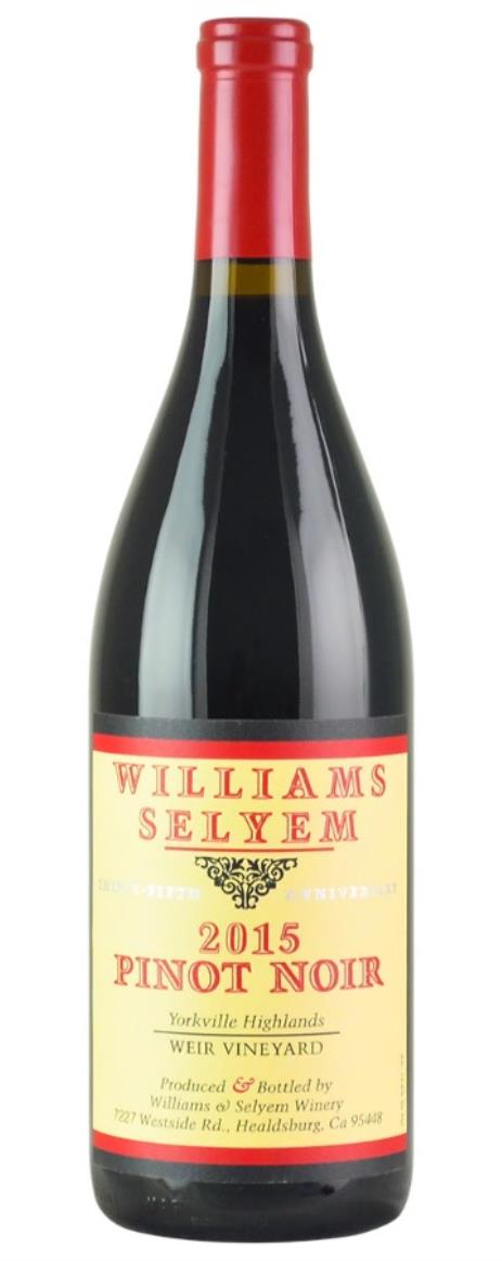 2015 Williams Selyem Pinot Noir Weir Vineyard