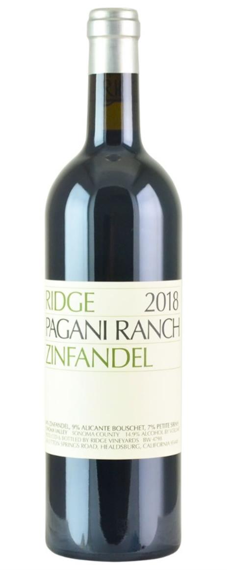 2018 Ridge Zinfandel Pagani Ranch