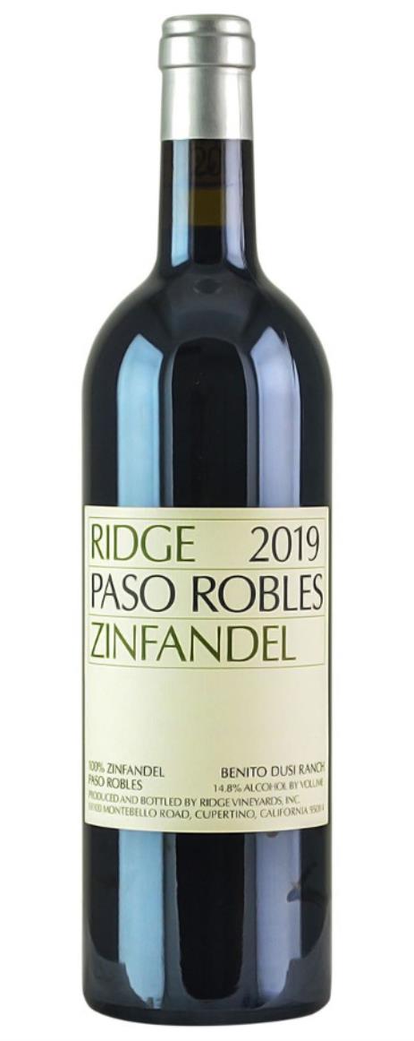 2019 Ridge Zinfandel Paso Robles