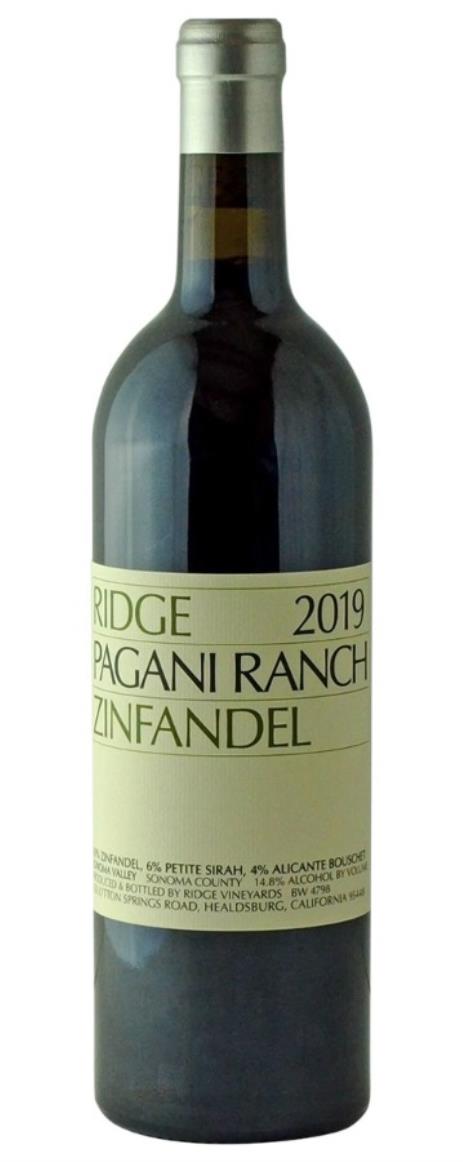 2019 Ridge Zinfandel Pagani Ranch