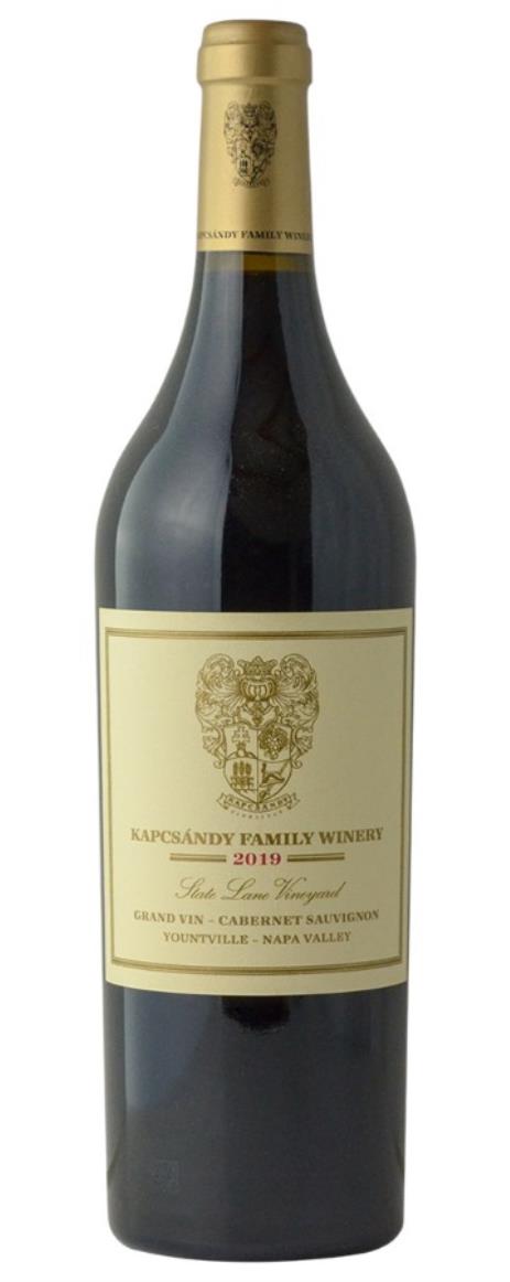 2019 Kapcsandy Family Winery Cabernet Sauvignon Grand Vin  State Lane Vineyard
