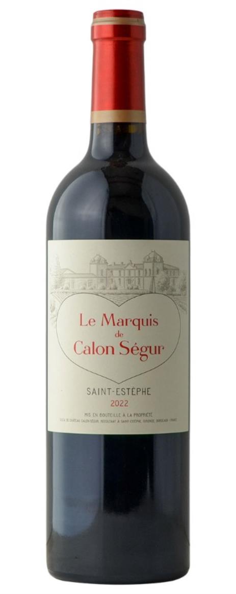 Le Marquis de Calon Ségur 2022 Marquis De Calon 2022 (750ML) | Red | Bordeaux Blend