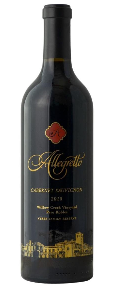 2018 Allegretto Wines Willow Creek Cabernet Sauvignon