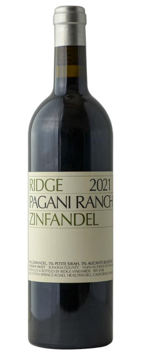 2021 Ridge Zinfandel Pagani Ranch