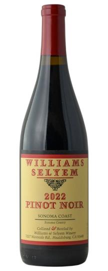 2022 Williams Selyem Pinot Noir Sonoma Coast