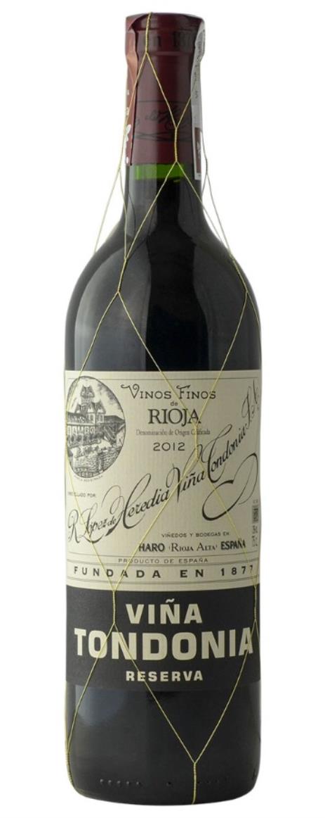 2012 Lopez De Heredia Rioja Vina Tondonia Reserva