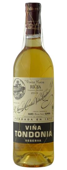 2013 Lopez De Heredia Vina Tondonia Blanco Reserva