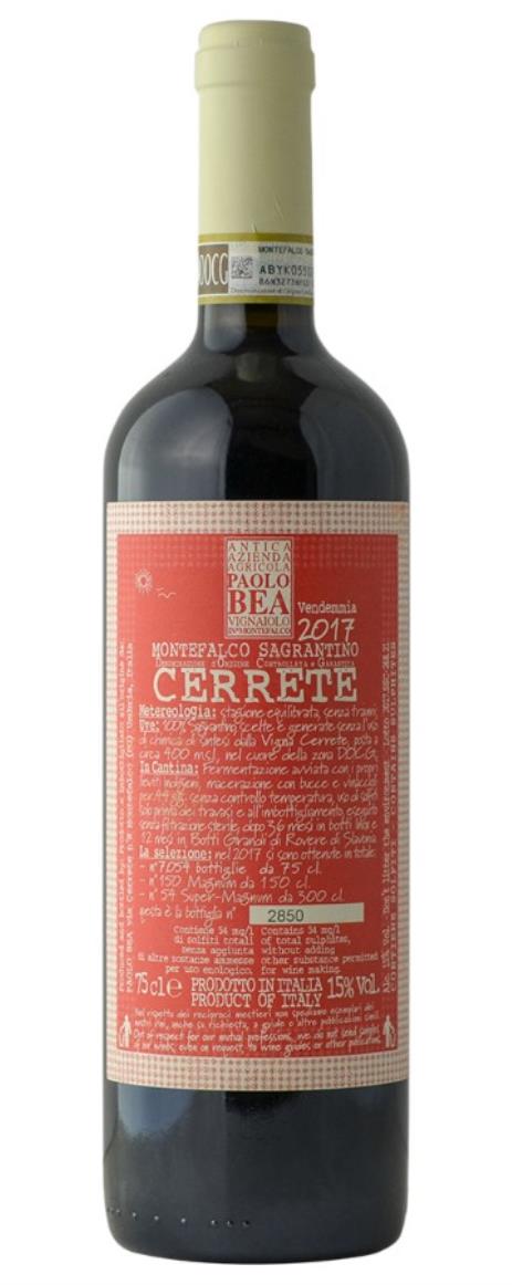 2017 Paolo Bea Sagrantino di Montefalco Vigneto Cerrete