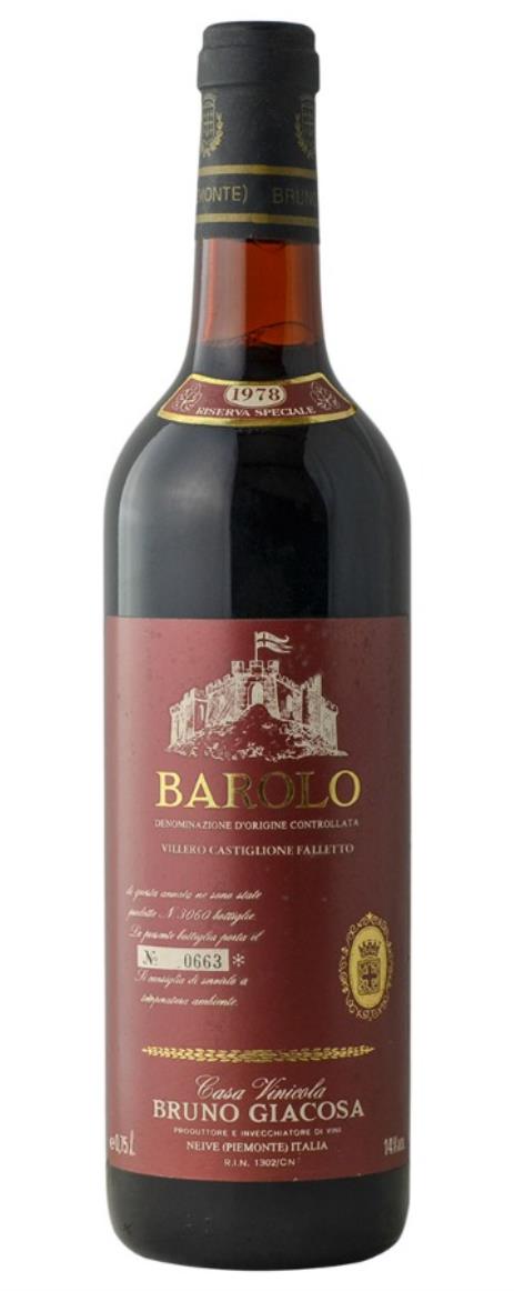 1978 Bruno Giacosa Barolo Villero Di Castiglione Falletto Riserva