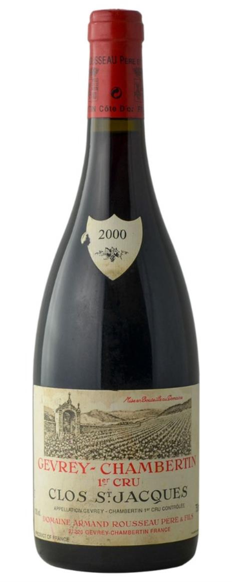2000 Domaine Armand Rousseau Gevrey Chambertin Clos Saint Jacques bin soiled & scuffed label