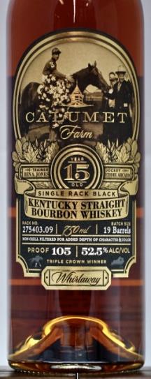 Calumet Farm Single Rack Black 15 Year Old Kentucky Straight Bourbon Whiskey