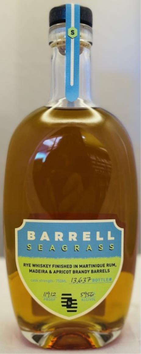 Barrell Craft Spirits Seagrass Rye Whiskey